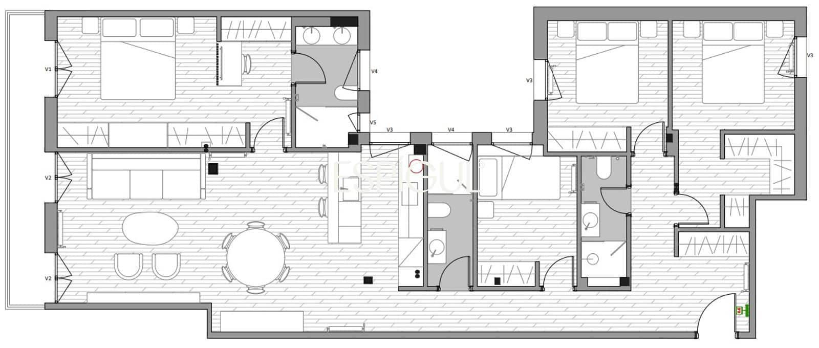 4 camera da letto Appartamento in vendita in Madrid citta - 1.500.000 € (Rif: 10062865)