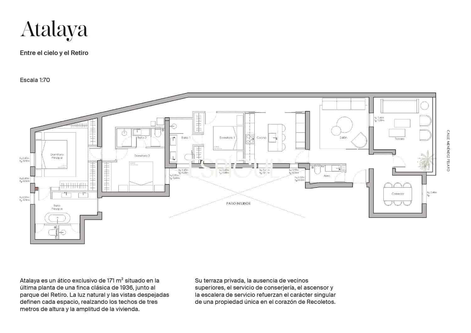 3 soverom Penthouse til salgs i Madrid by med svømmebasseng - € 2 390 000 (Ref: 10158465)