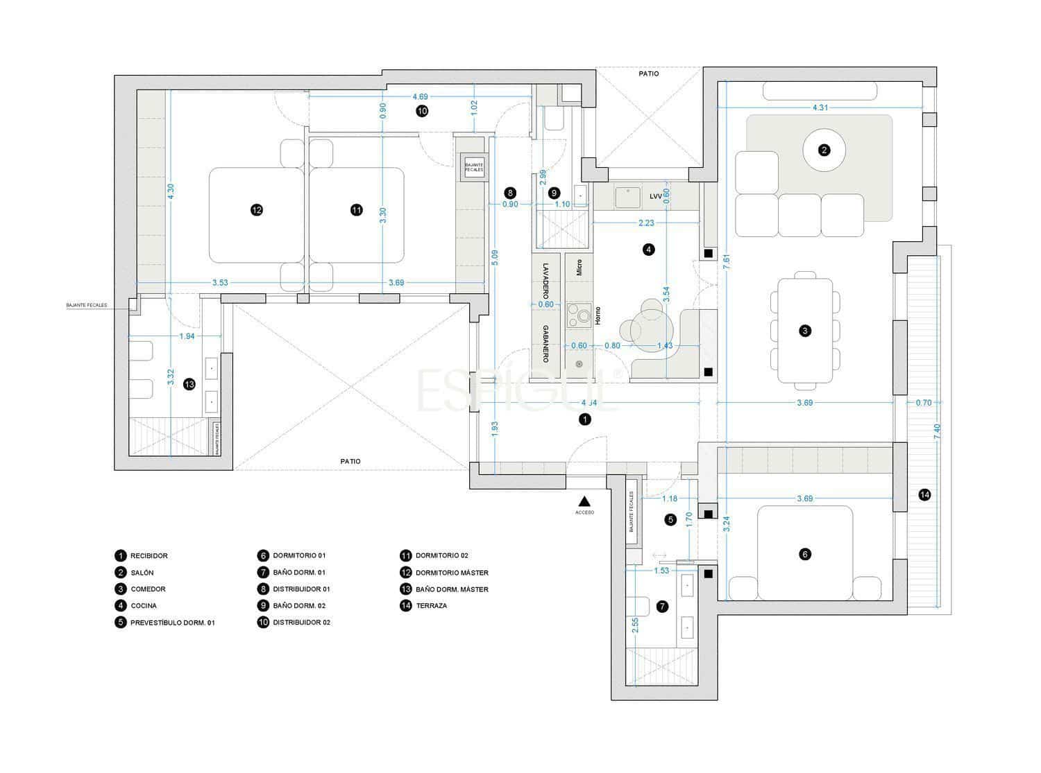 3 Zimmer Wohnung zu verkaufen in Madrid Stadt mit Garage - 3.530.000 € (Ref: 10158468)