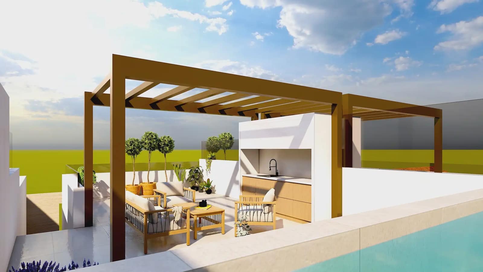 2 chambre Bungalow à vendre à Los Cuarteros avec piscine garage - 299 900 € (Ref: 10039919)