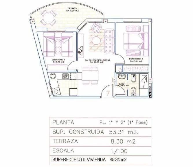 Piso de 2 habitaciones en Alcanar en venta con piscina garaje - 167.500 € (Ref: 10172042)