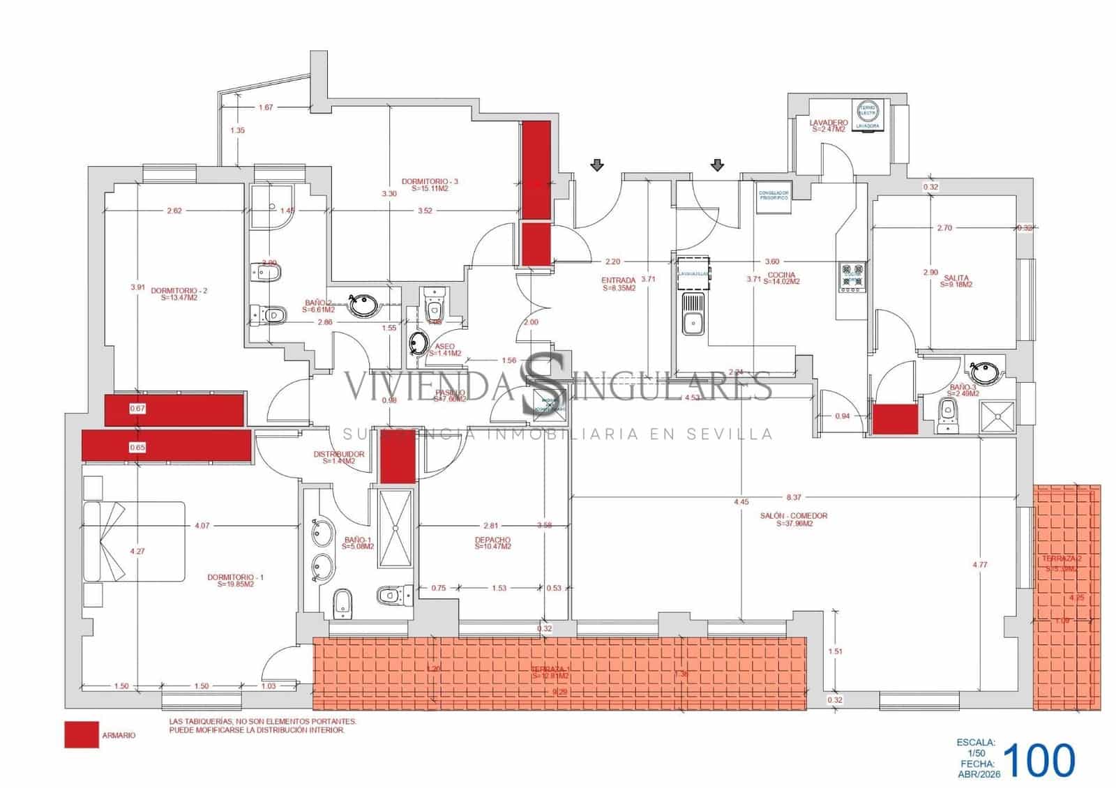5 soveværelse Lejlighed til salg i Sevilla by med garage - € 729.000 (Ref: 10155320)