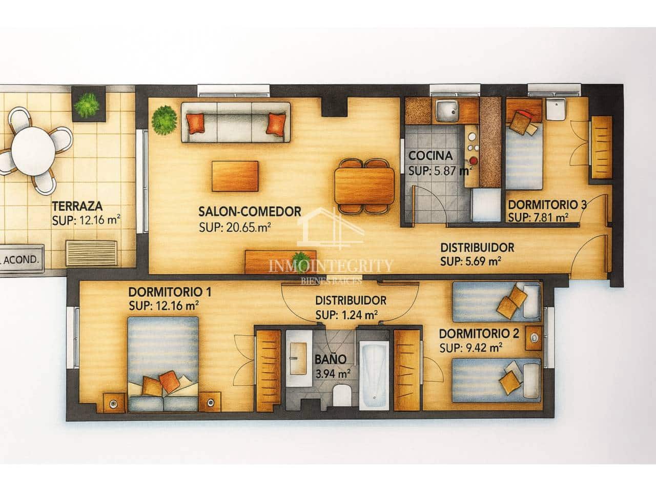 3 sypialnia Apartament na sprzedaż w Oropesa  z basenem garażem - 168 000 € (Ref: 10052244)