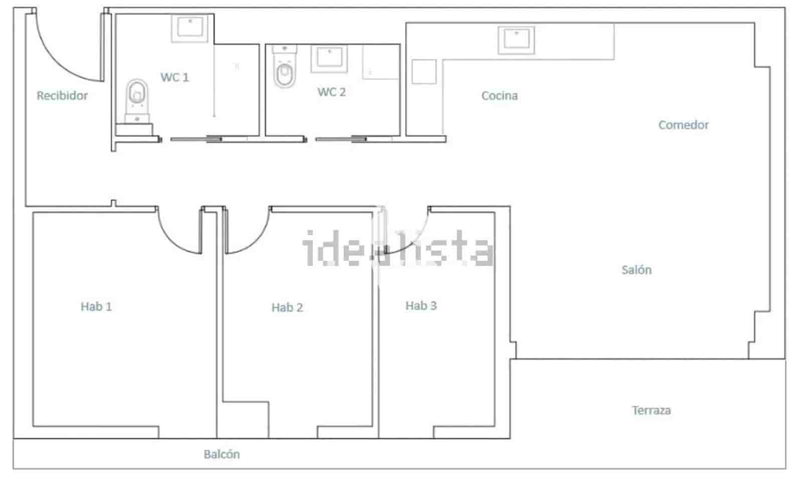 3 soverom Leilighet til salgs i Barcelona by - € 349 000 (Ref: 10177661)