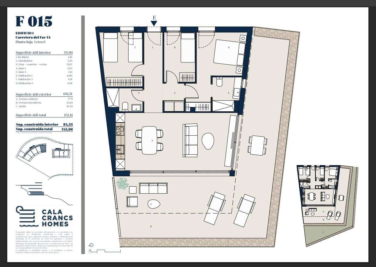 3 sovrum Lägenhet till salu i Salou med pool - 465 000 € (Ref: 10091293)