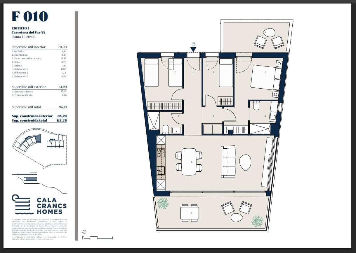 3 soveværelse Lejlighed til salg i Salou med swimmingpool - € 475.000 (Ref: 10091294)