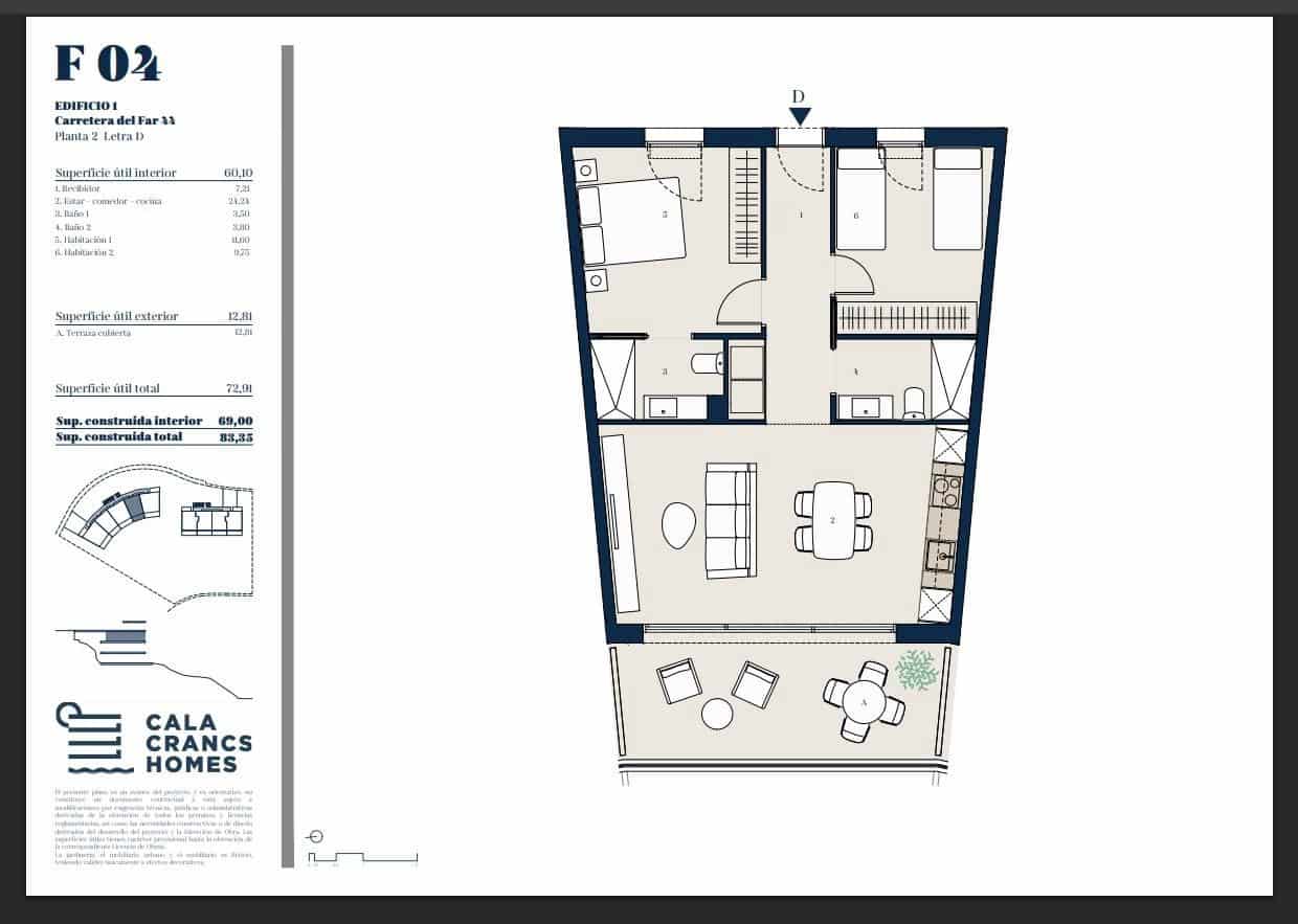 Apartamento de 2 habitaciones en Salou en venta con piscina - 465.000 € (Ref: 10091300)