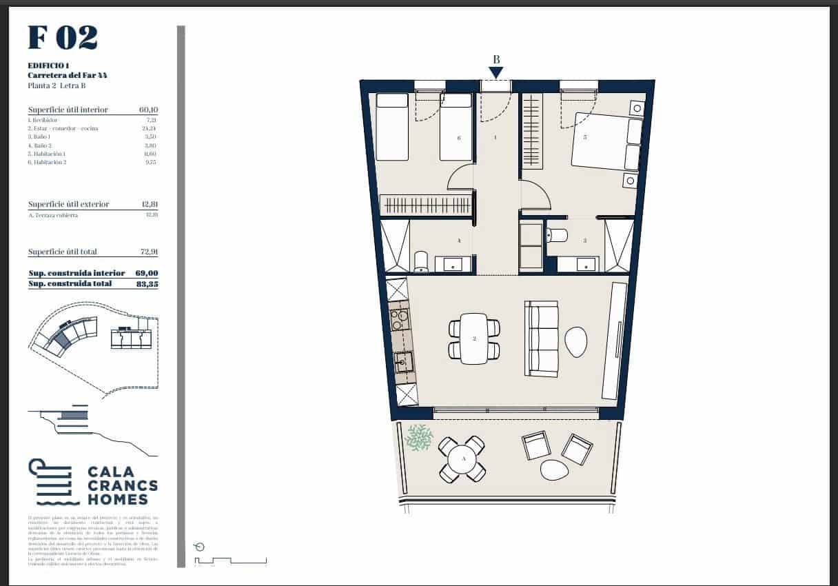 2 makuuhuone Huoneisto myytävänä paikassa Salou mukana uima-altaan - 465 000 € (Ref: 10091302)