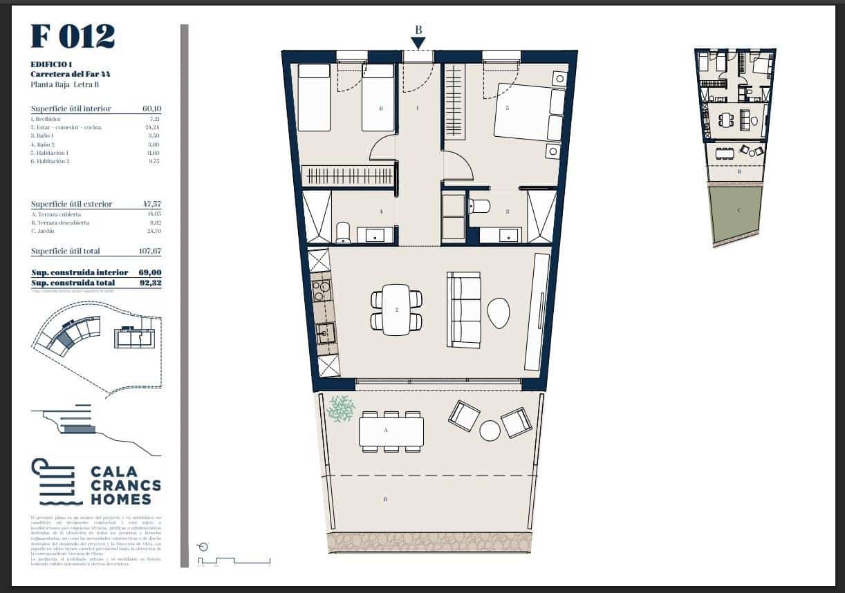 2 bedroom Apartment for sale in Salou with pool - € 395,000 (Ref: 10177314)