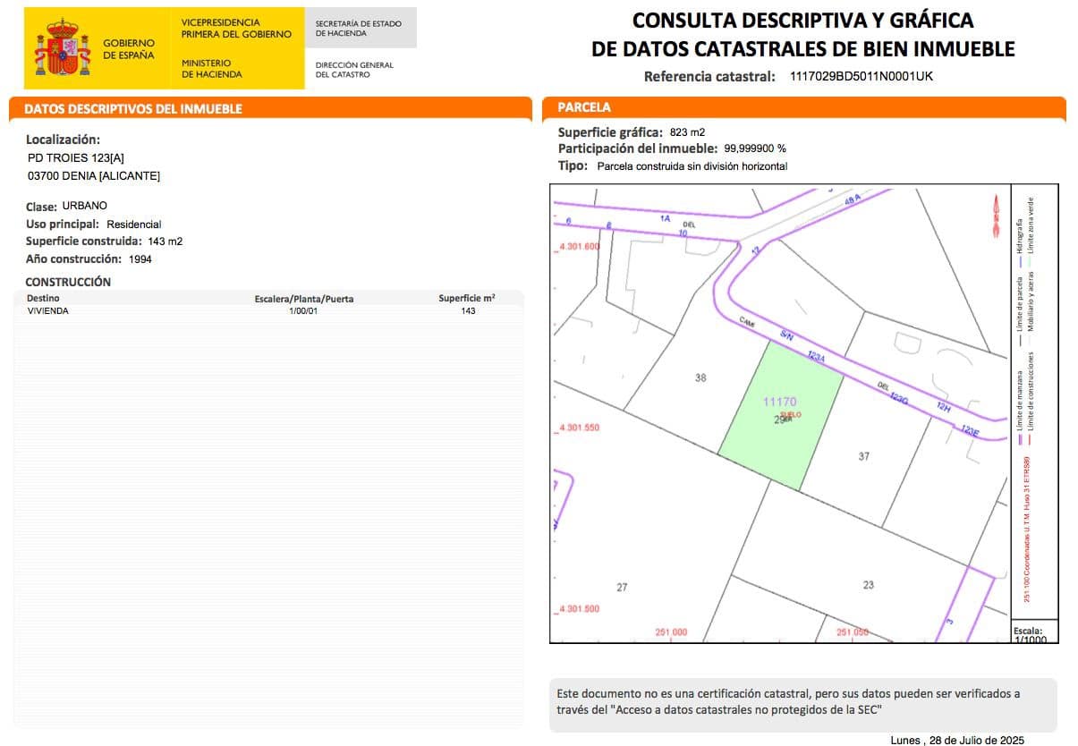 Building Plot for sale in Denia - € 249,000 (Ref: 10048152)
