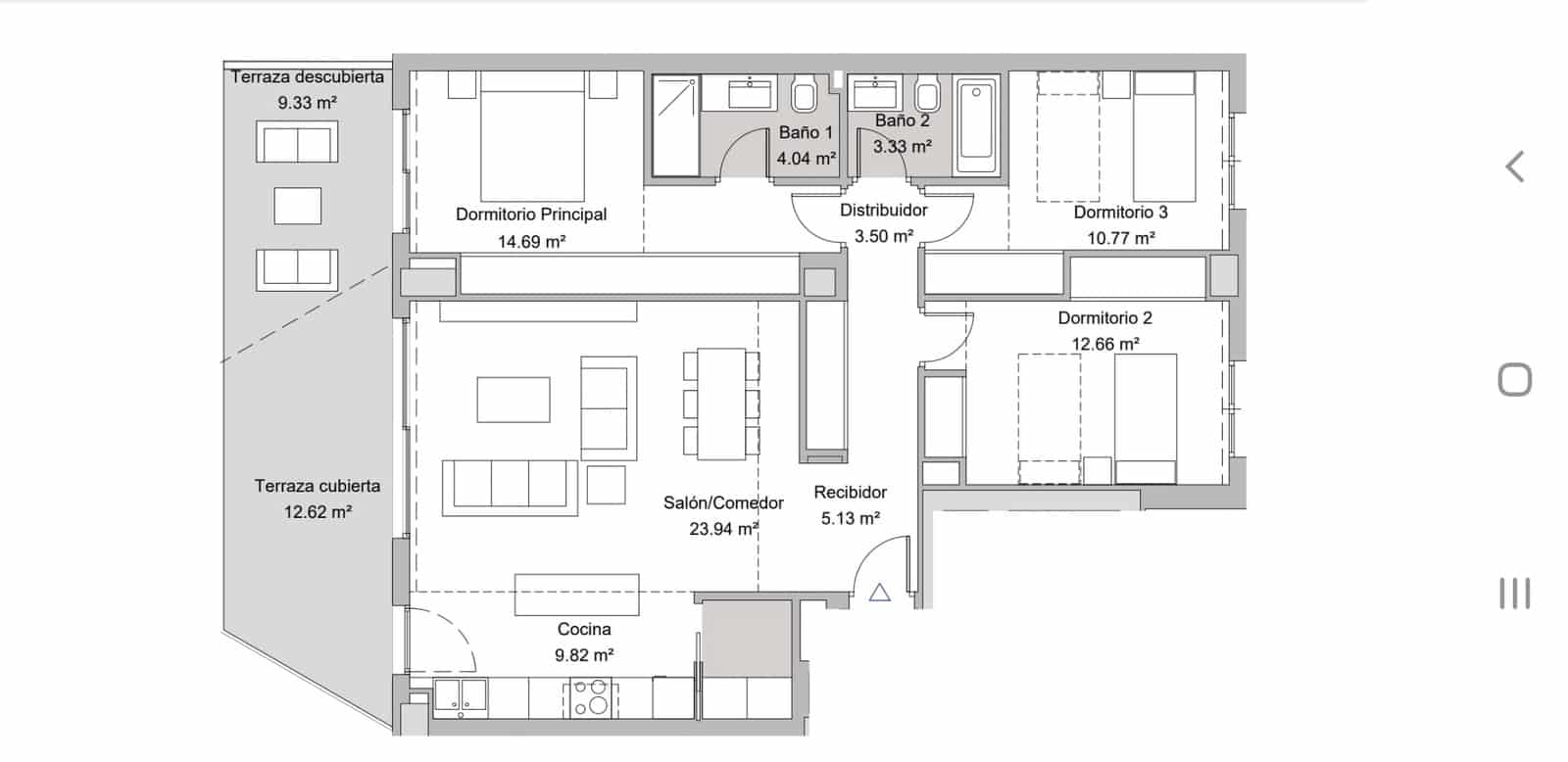 3 soverom Leilighet til salgs i Malaga by med svømmebasseng garasje - € 985 000 (Ref: 10057842)