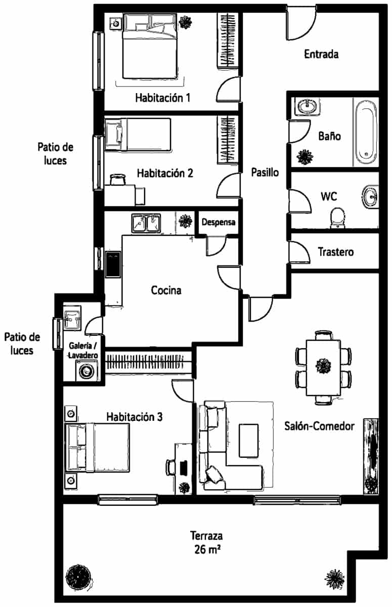 4 soveværelse Penthouse til salg i Alaquas med garage - € 325.000 (Ref: 10057555)