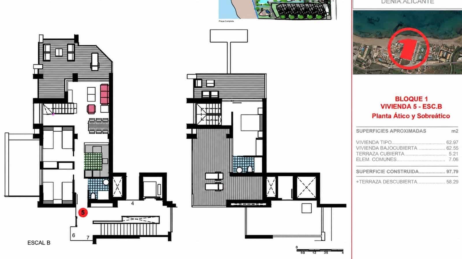 2 camera da letto Attico in vendita in Denia con piscina garage - 499.000 € (Rif: 10130077)