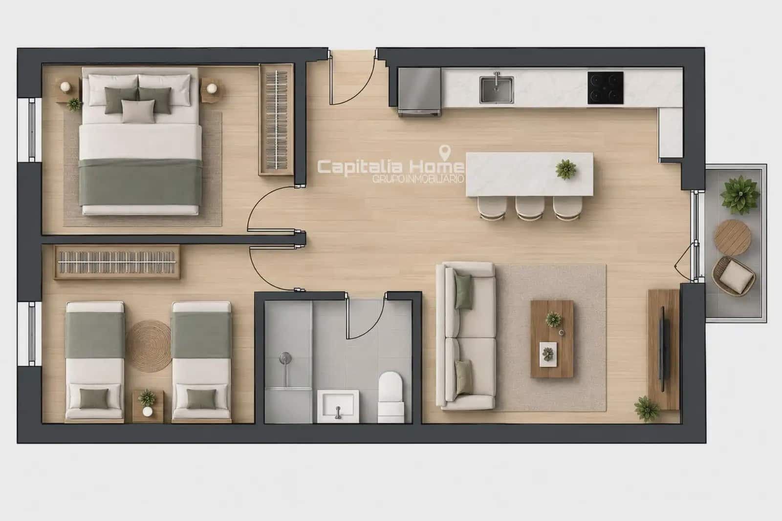 2 sovrum Takvåning till salu i Orihuela med pool - 225 000 € (Ref: 10081606)