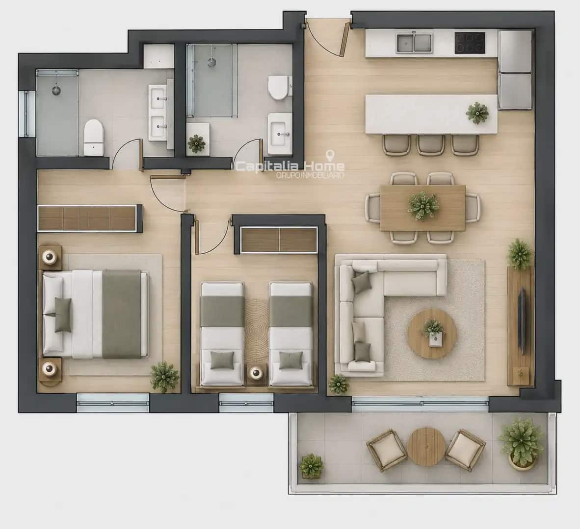 2 soveværelse Lejlighed til salg i Santa Pola med swimmingpool garage - € 299.000 (Ref: 10081607)
