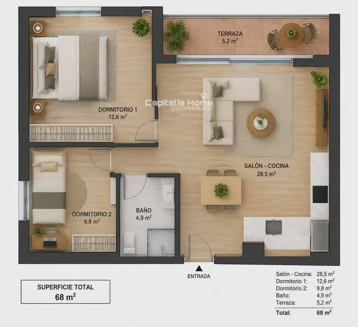 2 bedroom Apartment for sale in Poblacion de Arroyo with pool - € 175,000 (Ref: 10112122)