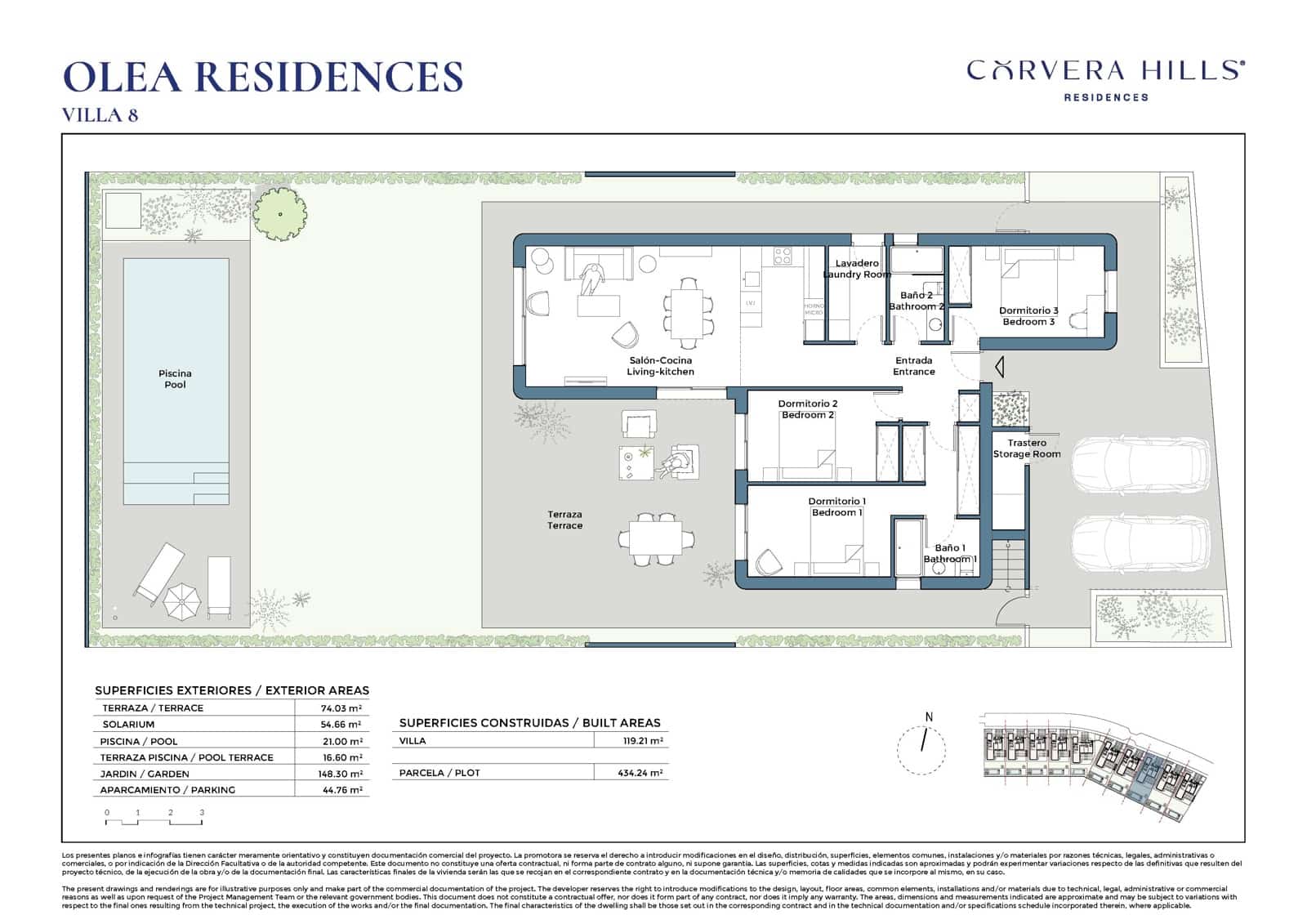 3 soveværelse Villa til salg i Corvera med swimmingpool garage - € 505.000 (Ref: 10100990)