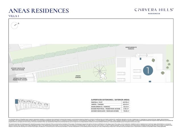 3 soveværelse Semi-Rækkehus til salg i Corvera, Murcia by med swimmingpool garage - € 445.000 (Ref: 10102972)