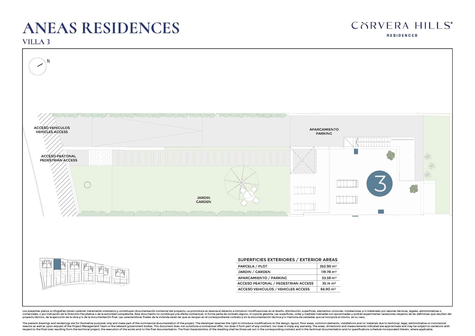 Pareado de 3 habitaciones en Corvera en venta con piscina garaje - 399.000 € (Ref: 10103502)