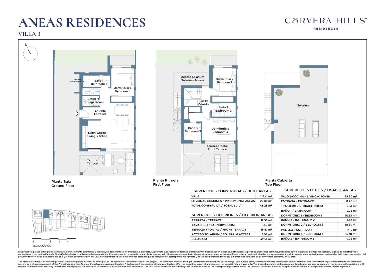 Pareado de 3 habitaciones en Corvera en venta con piscina garaje - 399.000 € (Ref: 10103502)