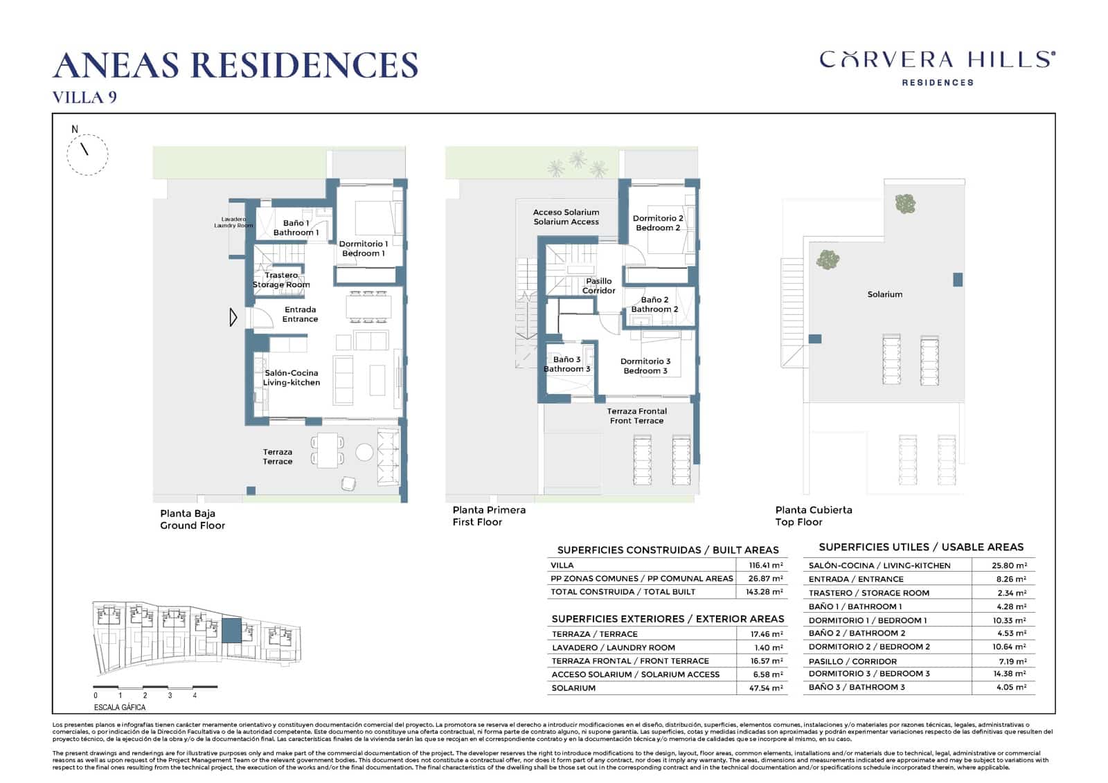 Pareado de 3 habitaciones en Corvera en venta con piscina garaje - 369.000 € (Ref: 10103561)