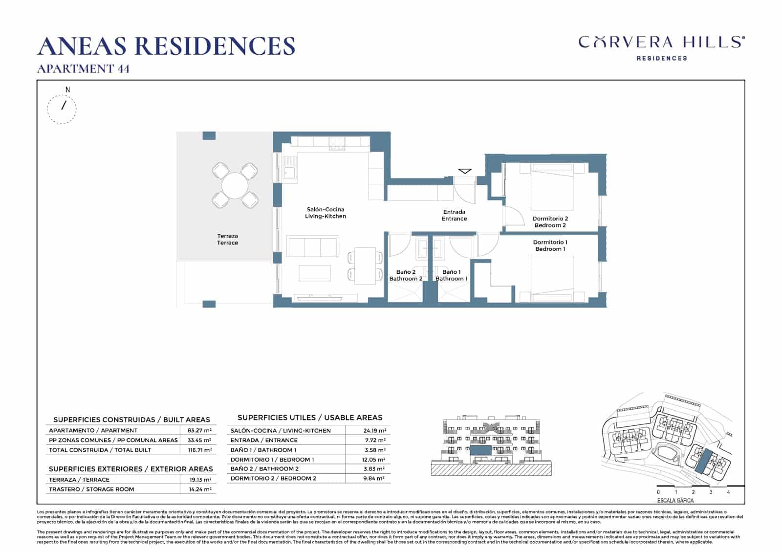 Apartamento de 2 habitaciones en Corvera en venta con piscina garaje - 229.000 € (Ref: 10104292)