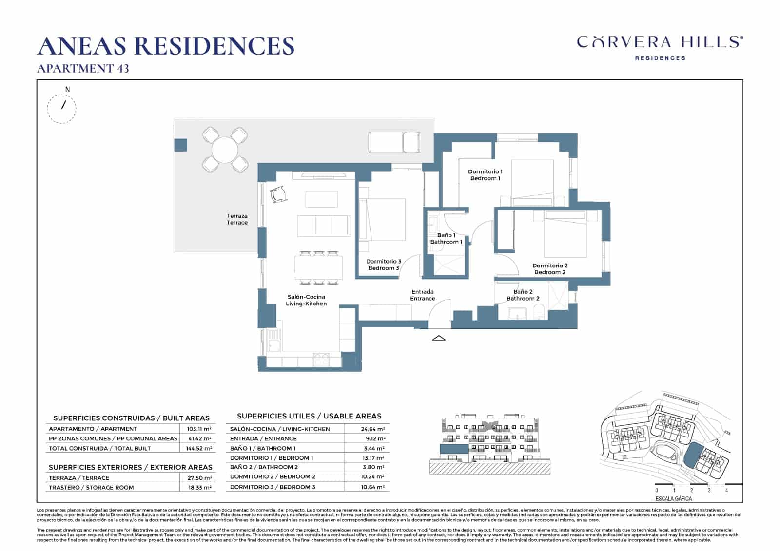 3 soverom Leilighet til salgs i Corvera med svømmebasseng garasje - € 285 000 (Ref: 10106407)