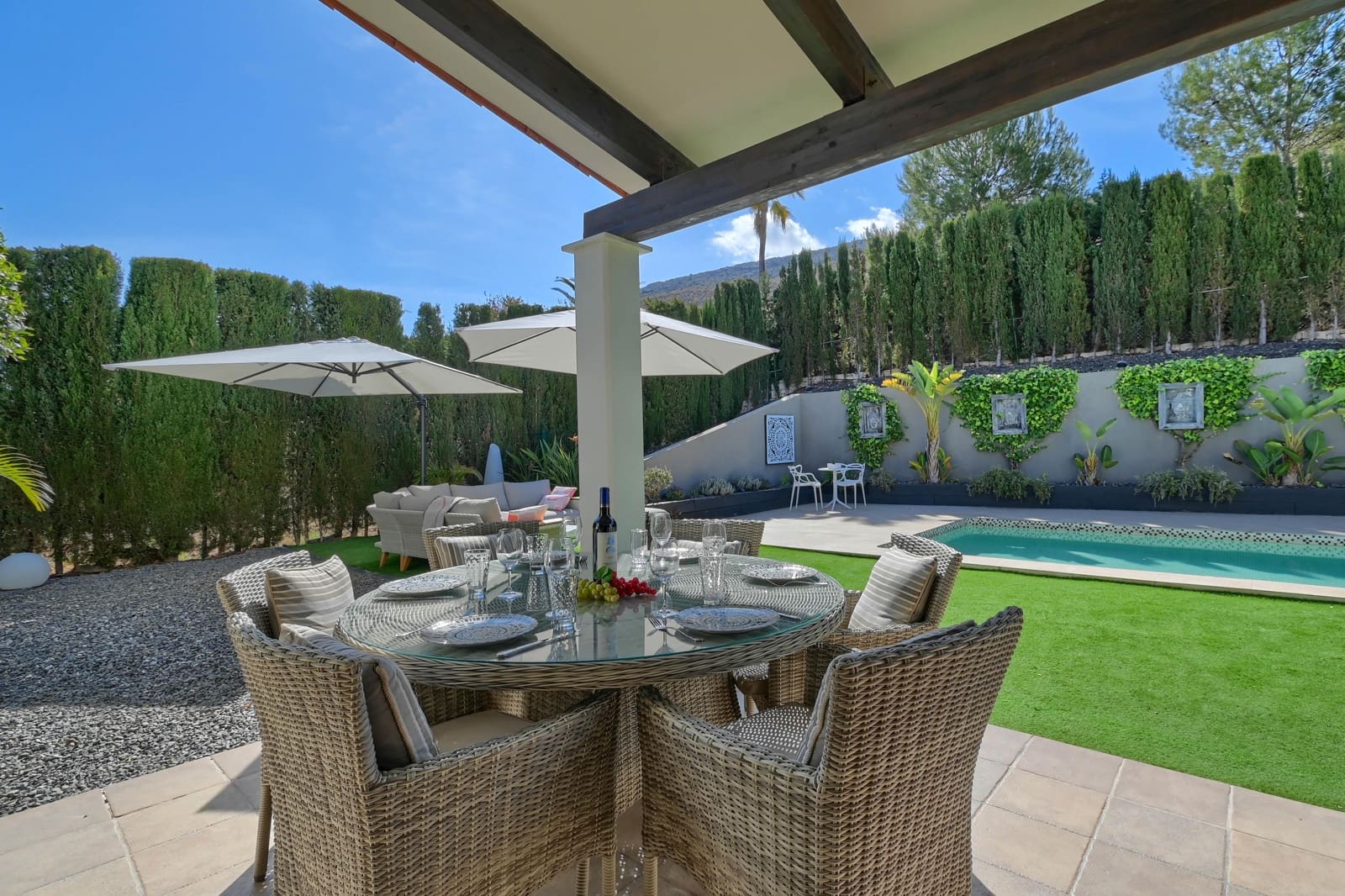 3 makuuhuone Huvila lomavuokrausta paikassa Javea / Xabia mukana uima-altaan 
autotalli - 1 071 € (Ref: 8278392)