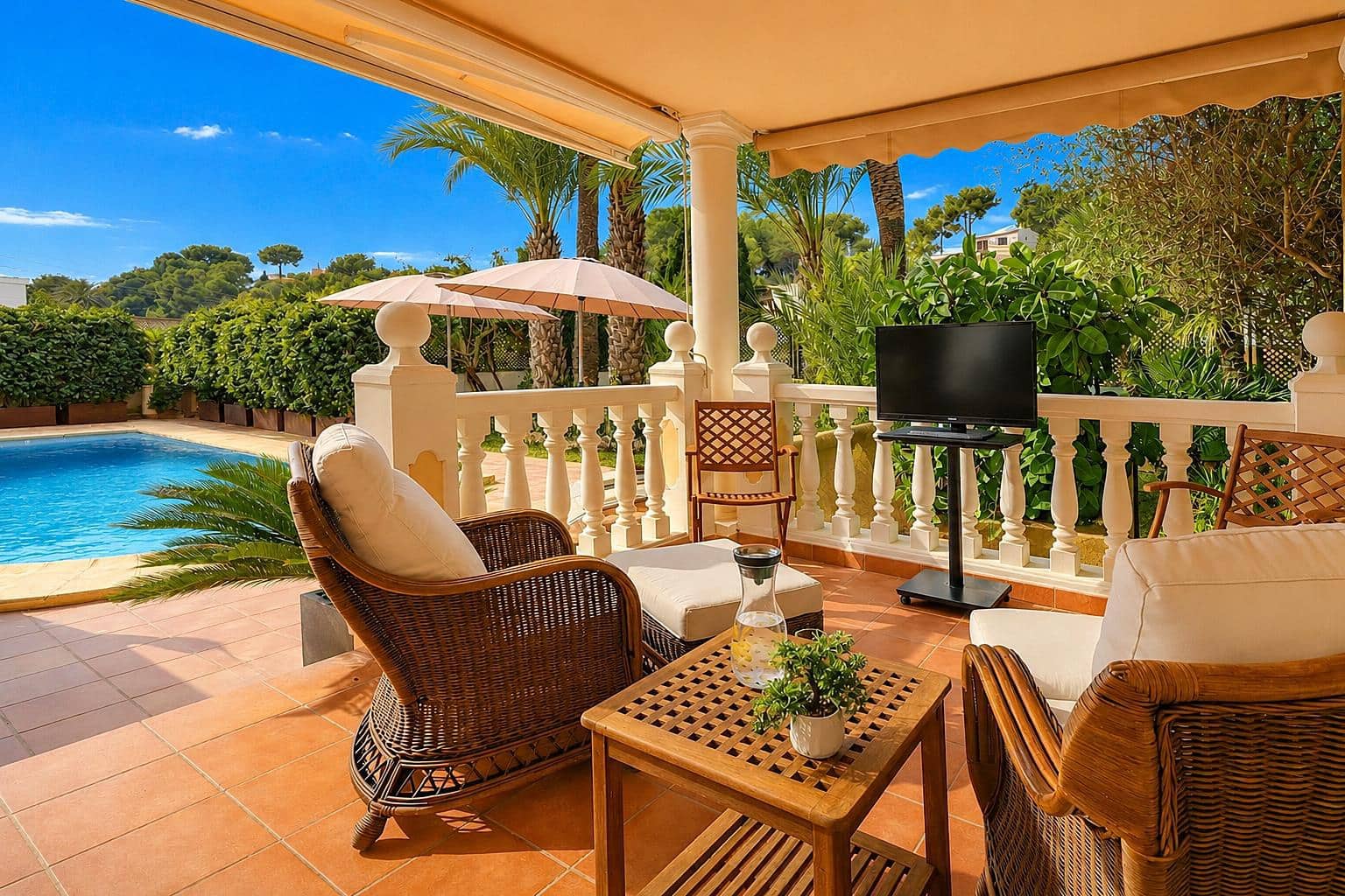 3 bedroom Villa for holiday rental in Moraira with pool garage - € 1,330 (Ref: 9758386)
