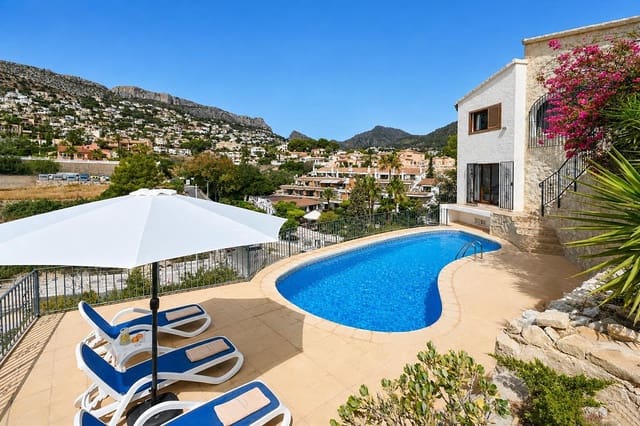 3 makuuhuone Huvila lomavuokrausta paikassa Canuta, Calpe / Calp mukana uima-altaan 
autotalli - 1 487 € (Ref: 9807556)