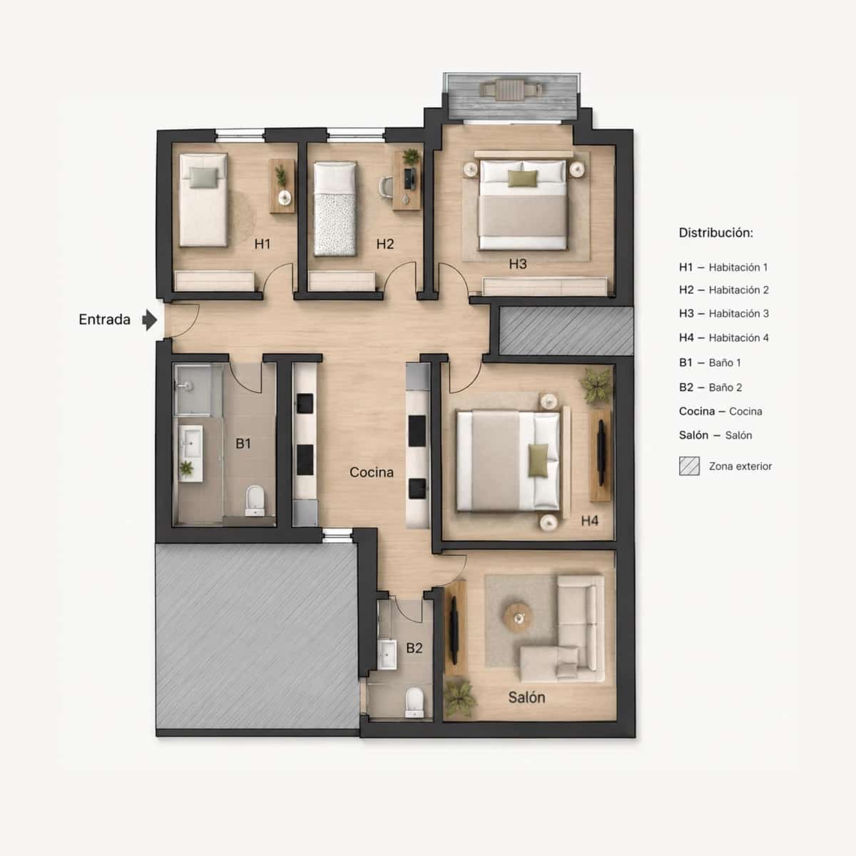 4 Zimmer Wohnung zu verkaufen in Benetusser - 151.500 € (Ref: 10173968)