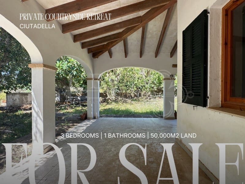 3 soverom Finca/Herregård til salgs i Ciutadella de Menorca med garasje - € 840 000 (Ref: 10168447)