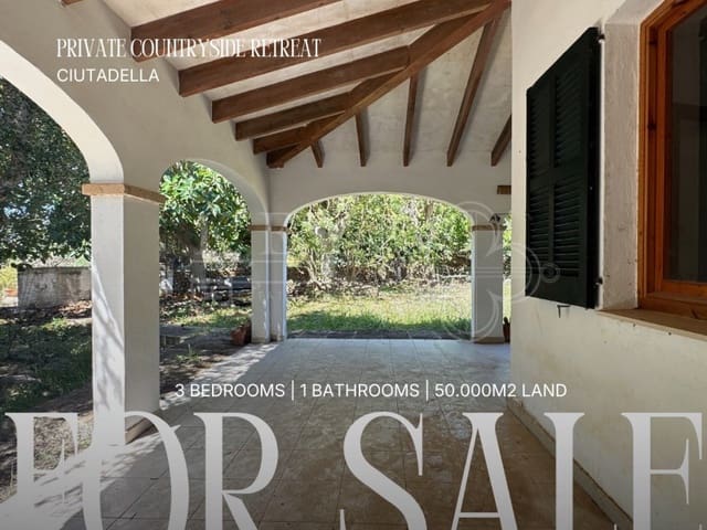 3 soverom Finca/Herregård til salgs i Ciutadella de Menorca med garasje - € 840 000 (Ref: 10168447)