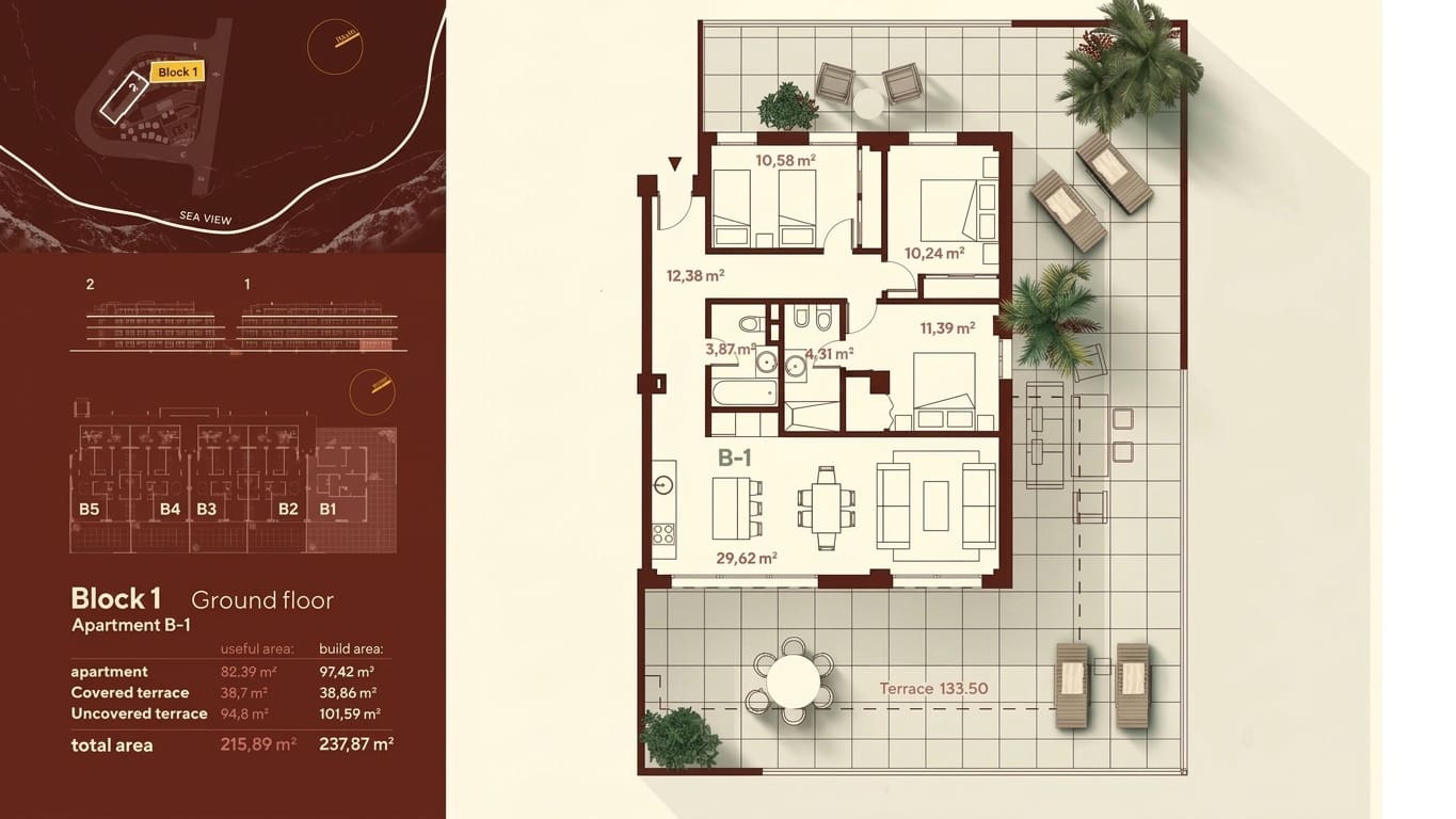 3 sypialnia Apartament na sprzedaż w Mijas z basenem garażem - 700 000 € (Ref: 10106564)