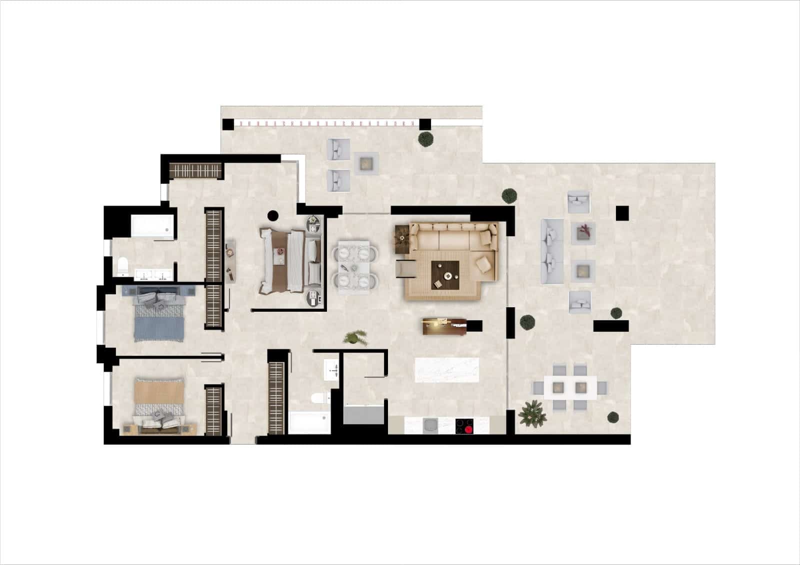 3 bedroom Apartment for sale in Benahavis with pool garage - € 603,000 (Ref: 10111055)