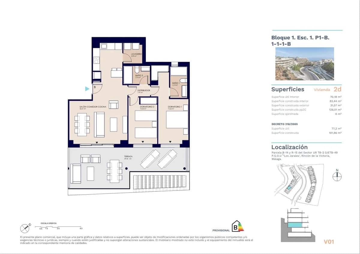 2 bedroom Apartment for sale in Rincon de la Victoria with pool garage - € 470,000 (Ref: 10153292)