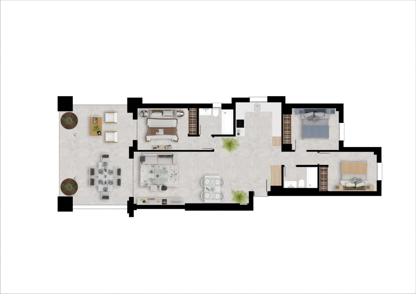 2 sypialnia Apartament na sprzedaż w Manilva z basenem garażem - 375 000 € (Ref: 10157156)