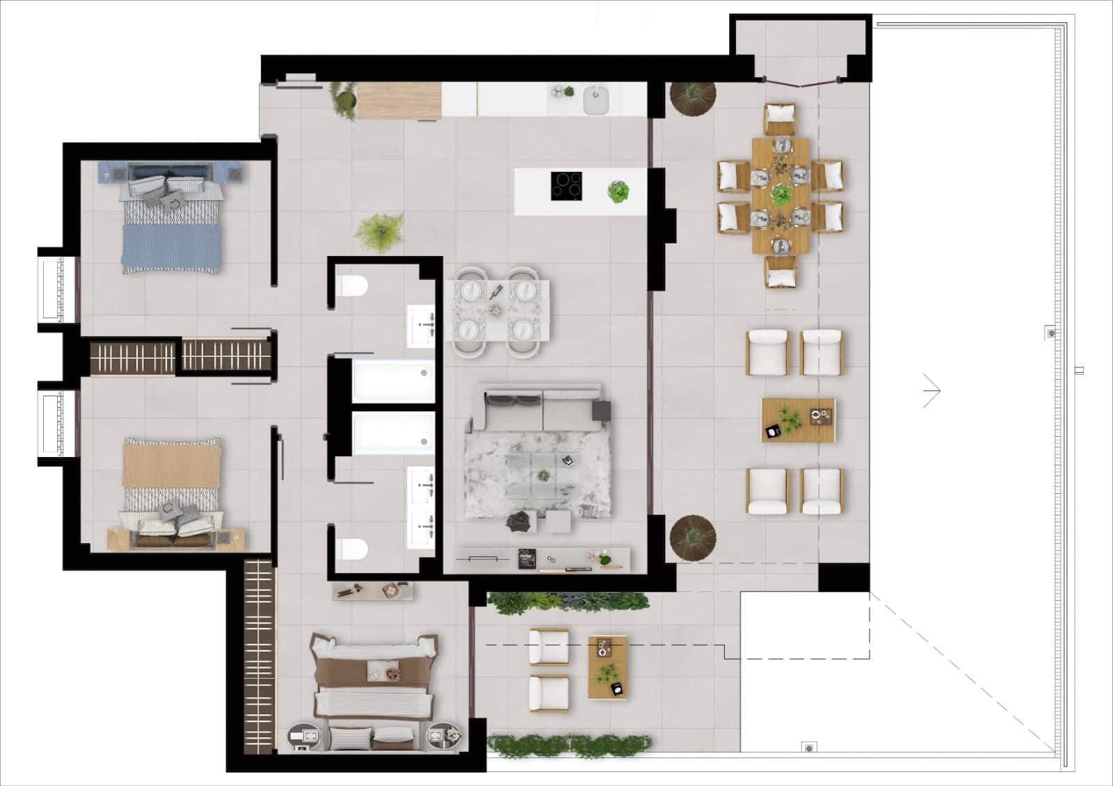 3 sovrum Lägenhet till salu i Istan med pool garage - 555 000 € (Ref: 10158982)