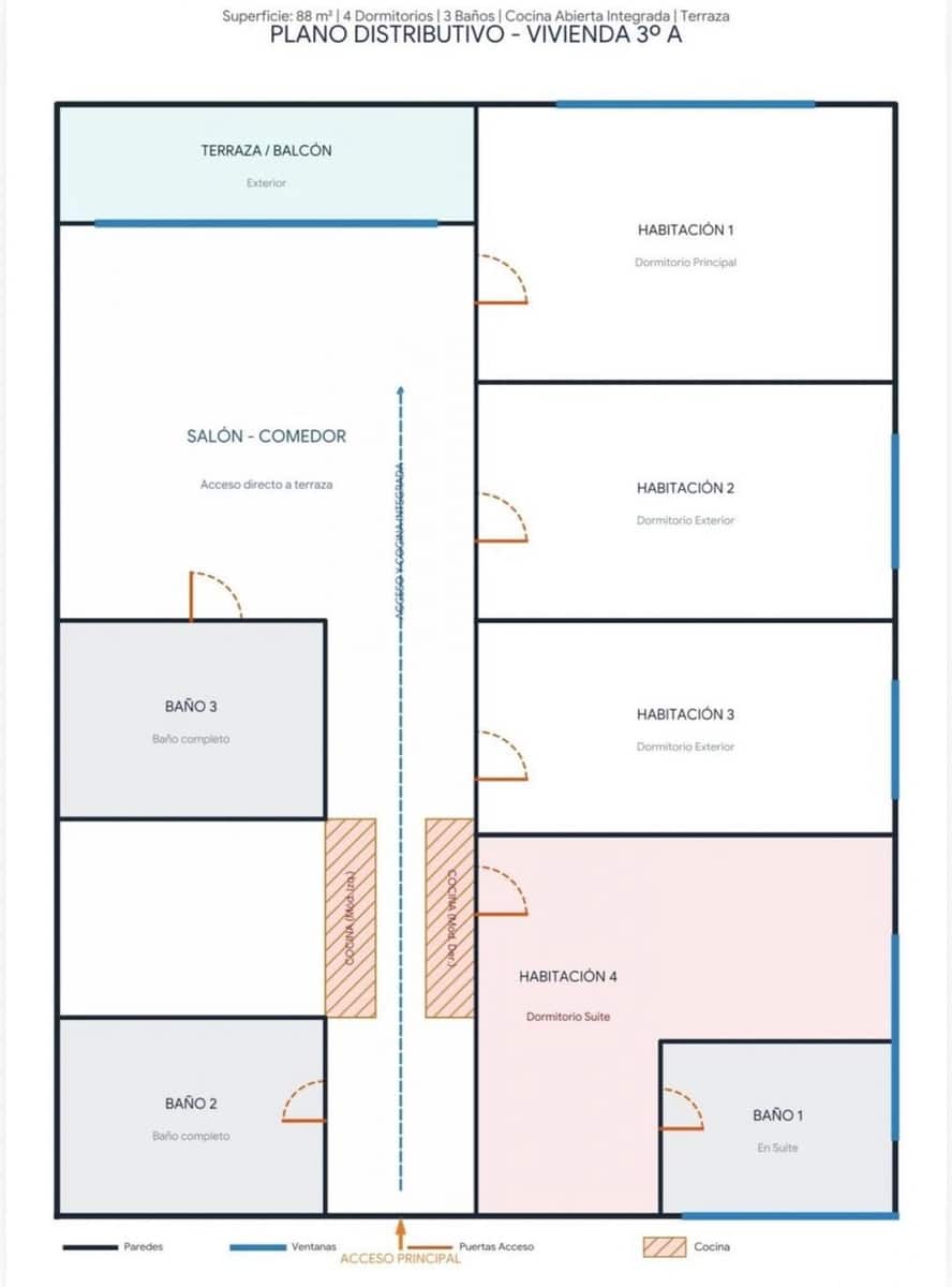 4 Zimmer Wohnung zu verkaufen in Murcia Stadt - 440.000 € (Ref: 10144701)