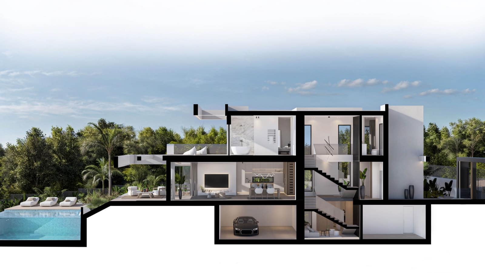 Chalet de 3 habitaciones en Mijas Costa en venta con piscina garaje - 1.680.000 € (Ref: 10167583)