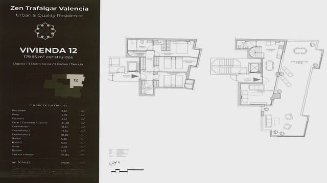 4 soverom Penthouse til salgs i Camins al Grau, Valencia by med garasje - € 765 000 (Ref: 10135140)