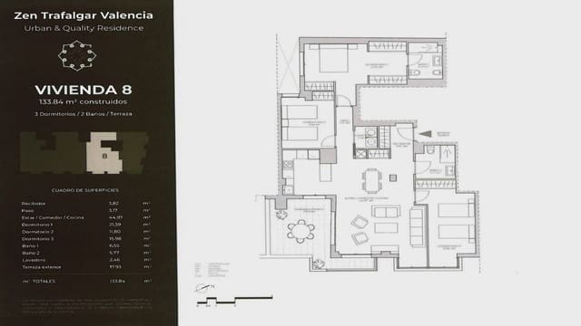 3 soverom Penthouse til salgs i Camins al Grau, Valencia by med garasje - € 645 000 (Ref: 10135141)