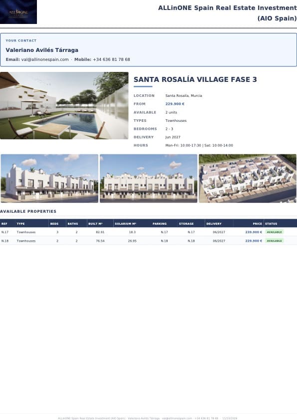 3 sovrum Hus till salu i Torre-Pacheco med pool garage - 229 900 € (Ref: 10160763)