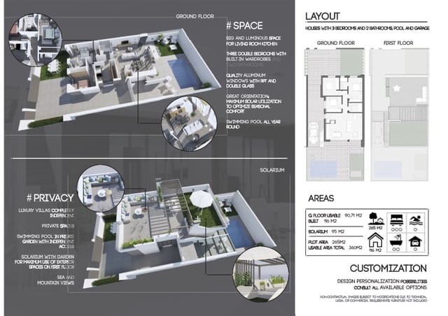3 sovrum Villa till salu i Los Alcázares med pool - 475 000 € (Ref: 10160764)