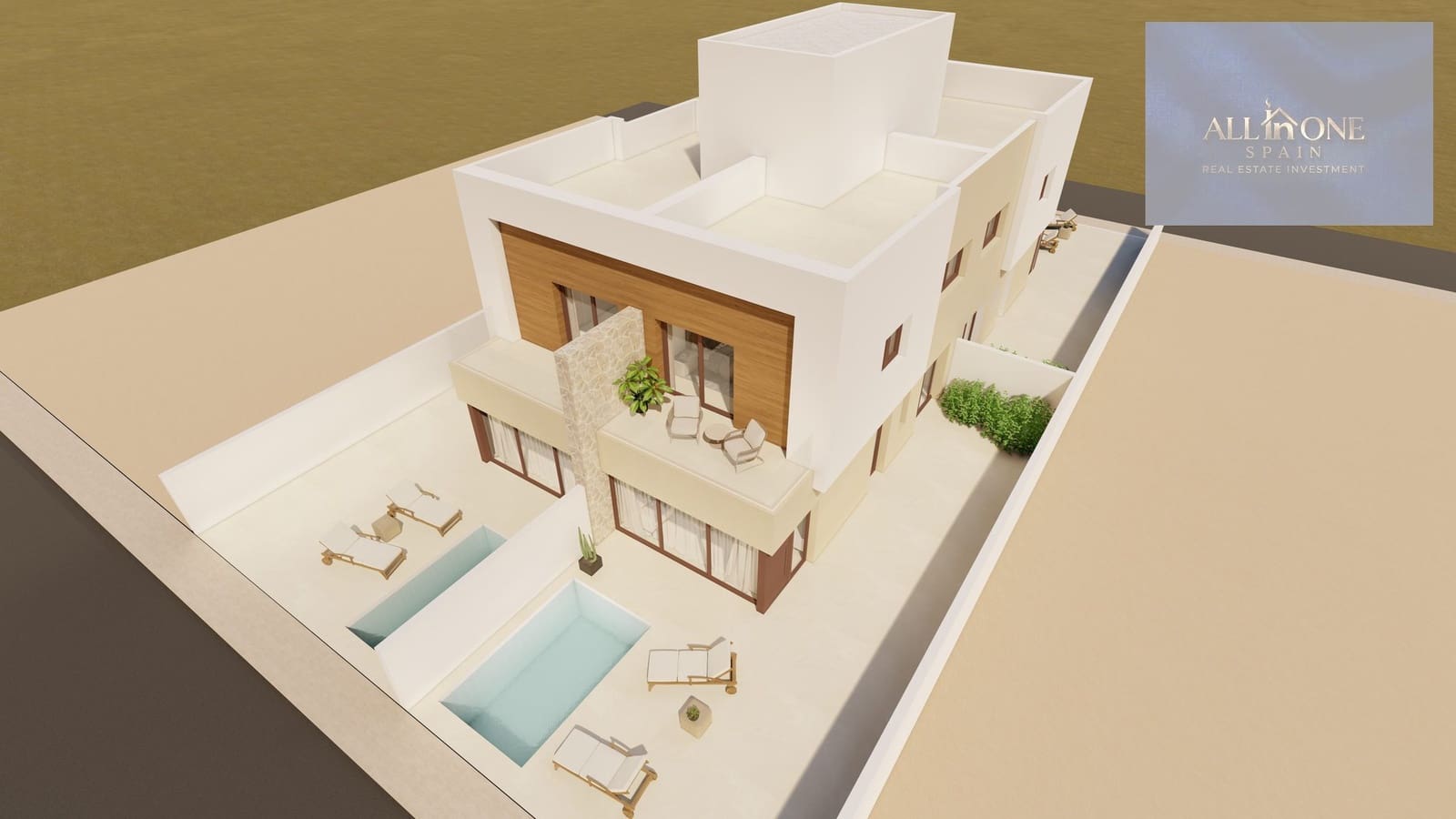 3 sypialnia Dom szeregowy na sprzedaż w San Javier z basenem garażem - 376 500 € (Ref: 10174324)