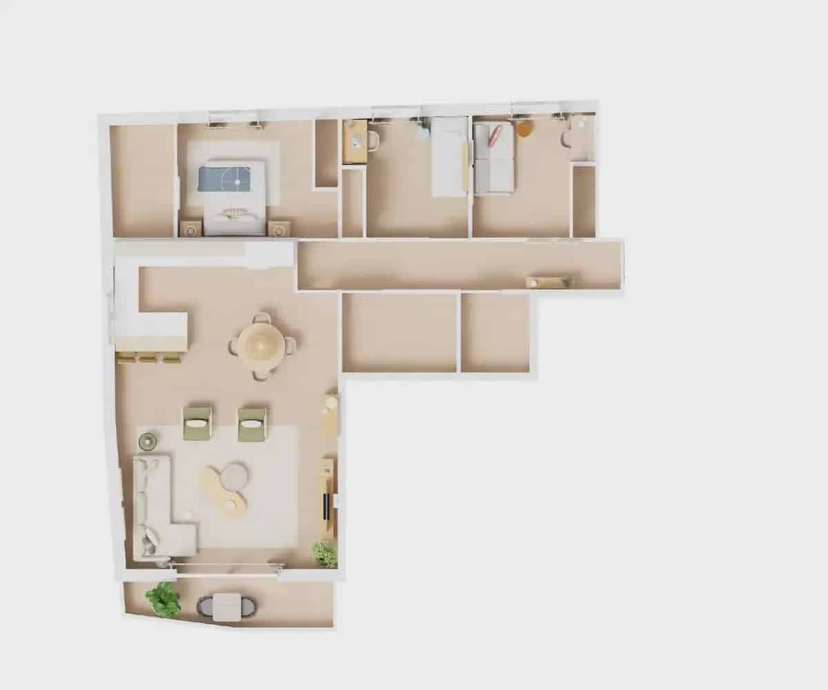3 sovrum Lägenhet till salu i Ojen med garage - 315 900 € (Ref: 10158197)
