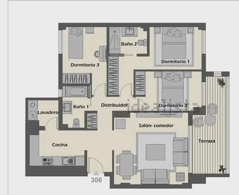 3 soverom Leilighet til salgs i Marbella med svømmebasseng garasje - € 520 000 (Ref: 10170042)