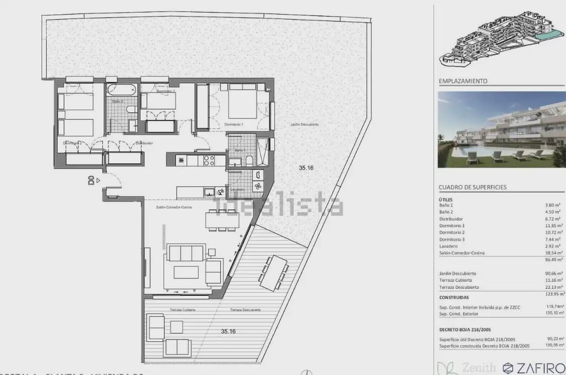 3 soverom Leilighet til salgs i Estepona med svømmebasseng garasje - € 549 000 (Ref: 10170082)