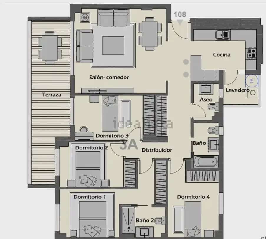 3 soveværelse Lejlighed til salg i Marbella med swimmingpool garage - € 445.000 (Ref: 10170104)