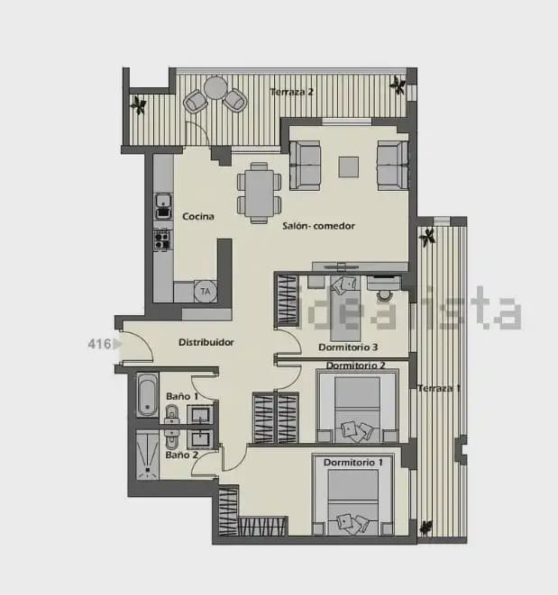 3 soverom Leilighet til salgs i Marbella med svømmebasseng garasje - € 475 000 (Ref: 10170118)